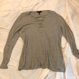 Jessica Simpson Gray Sweater Shirt in 1X